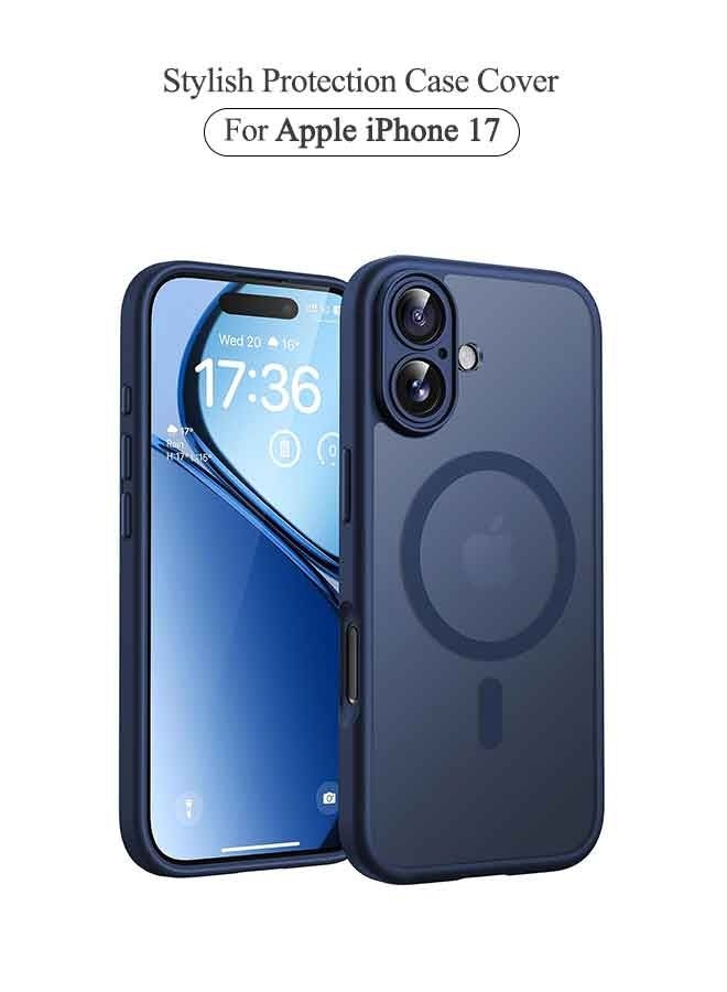 جراب لهاتف آيفون 17، متوافق مع ماج سيف، حماية كاملة للكاميرا، حلقة مغناطيسية مدمجة، حماية من السقوط، جراب هاتف شفاف غير لامع لهاتف آيفون 17 مقاس 6.3 بوصة (أسود) - Image 1